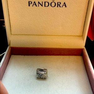 Pandora silver suitcase charm